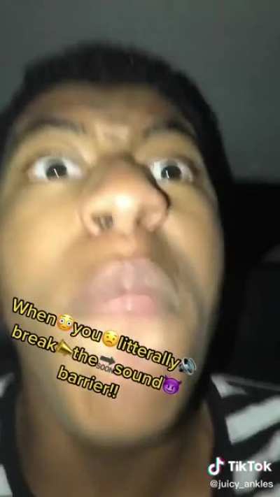 The sound barrier can't handle it