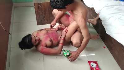 Fucking holi in floor