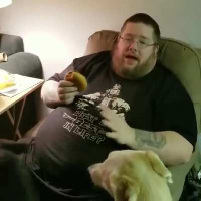 WCGW trying to eat something infront of your pets.
