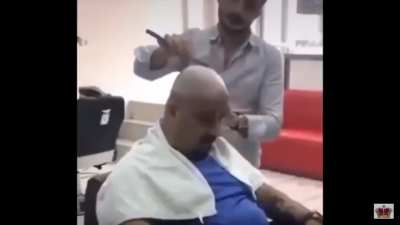 Was he trying to scare the barber