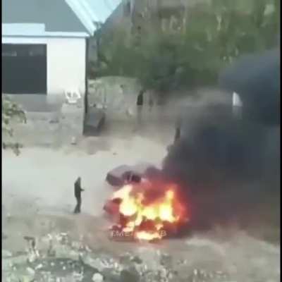 It's still dangerous to be near a burning vehicle