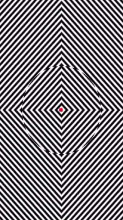 Focus on the red point and your vision will be blurry at the end of the video