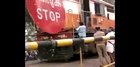 Indian man parks his vehicle to quickly grab some fish for wifey
