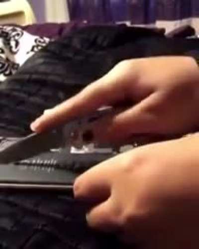 Cutting a battery