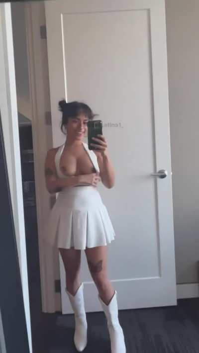 No panties and always ready to fuck