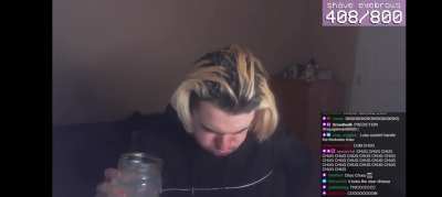 He drank the cum water