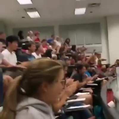 By making this shot he gave the entire lecture an automatic 100 on their first ochem quiz