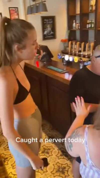 Pervert caught red handed