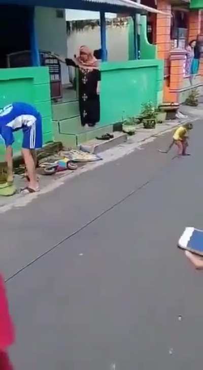 The monkey landed it caw caw