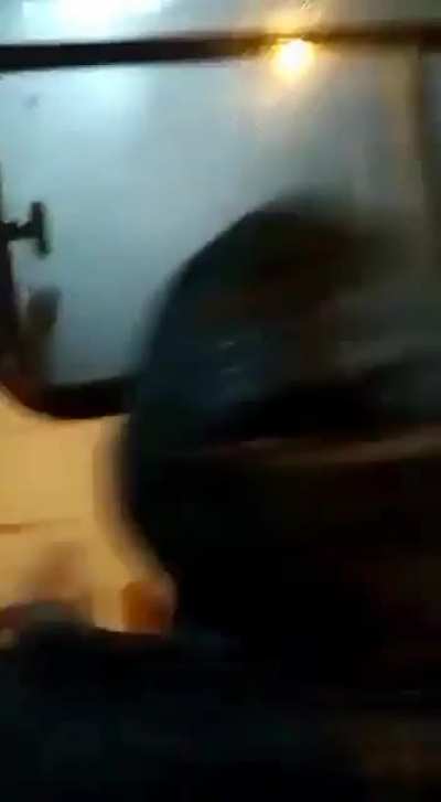 Colombian Riot Police Turn A Bus Into A Gas Chamber