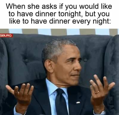 Man's gotta eat