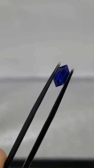 [ALL] [OC] I designed & cut a Legend Of Zelda rupee from a sapphire!