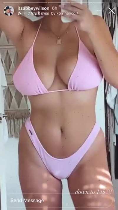 Back in the pink bikini