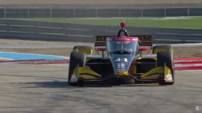 Indycars going AIRBORN at Thermal test 1