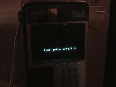 I called the Bon's Burgers phone number on a payphone
