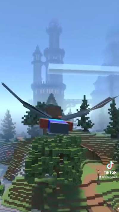 I changed the elytra model to dragon wings