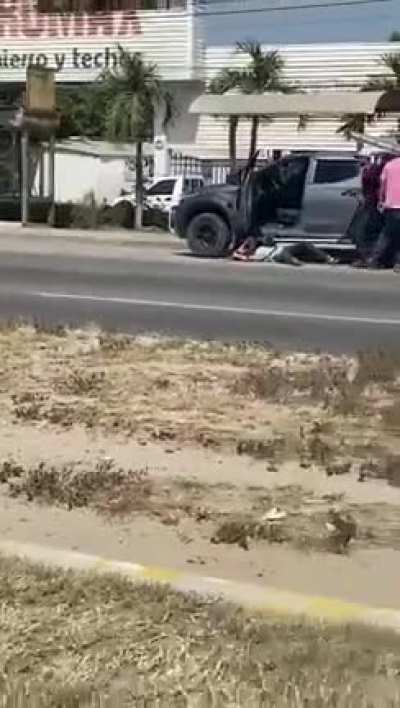 Man catches his wife giving a blowjob to another man. He was arrested later.
