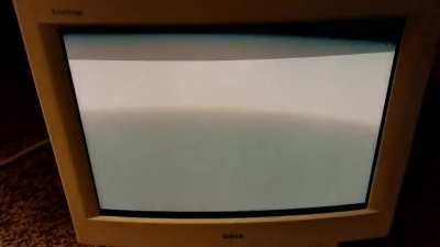 My CRT pc monitor whenever I try to go into the menu language options.