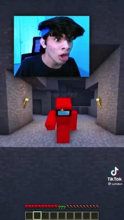Wholesome chad plays some Minecraft with impostor and crewmate