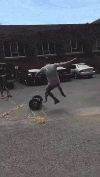The way the Segway seems sentient and trying to defend itself.