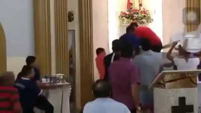 Robbing a church