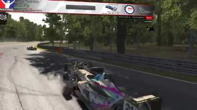 Reversing on the track and killing 3 cars in a roll. This is by far the most ridiculous driving I have ever seen.