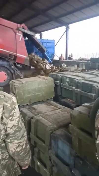 A truck delivers a shit ton of mines for the AFU, date unknown