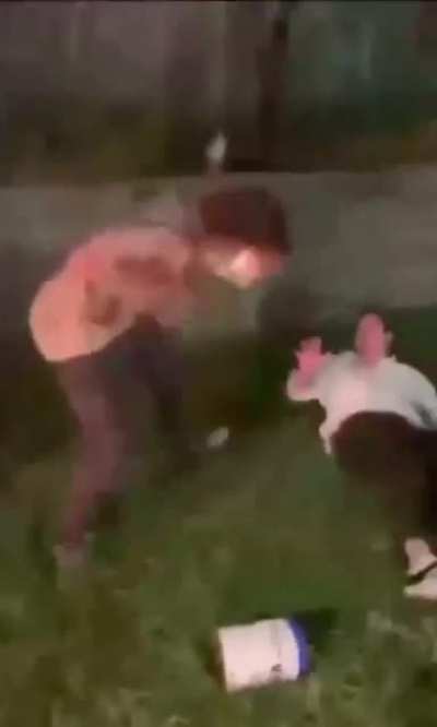 At least he had the idea of dropping the canister to use both hands to extinguish the fire his face