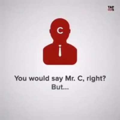 Mr c was..