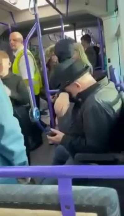 Girl spits massive loogie on man's face
