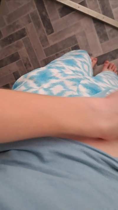 My lil mound under jammies on a rainy day