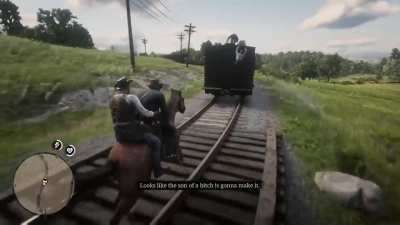 [Red Dead Redemption 2] ig I hit a trampoline.