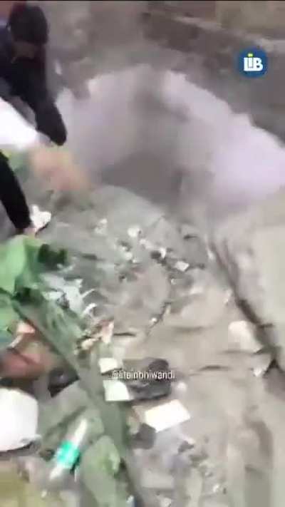 A dispute between neighbors in India ended with the floor collapsing, sending everyone into the apartment below. No deaths reported.