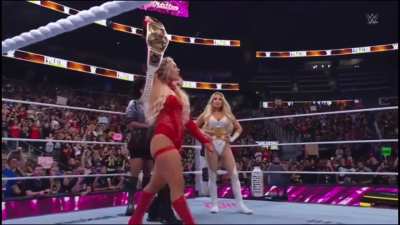 Trish Stratus & Tiffany Stratton Evolution 2 entrance
