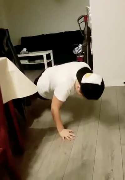 One hand pushups