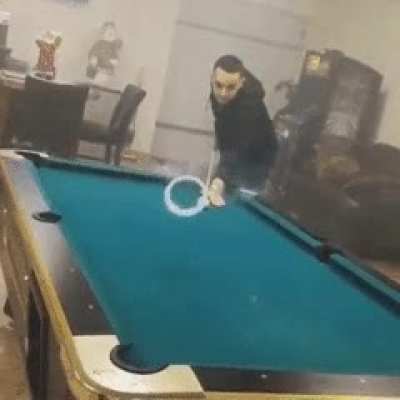 This is how he played the pool.