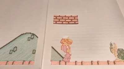 Mario Lofi Hand Drawn Paper Animation