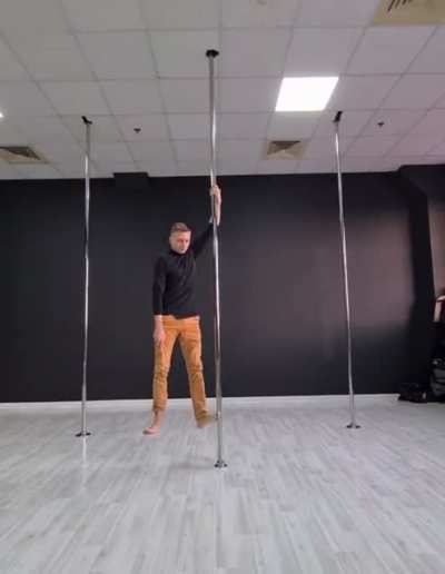 Pole acrobatics