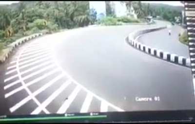 When you don't slow down in a curve...