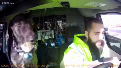 Main character off-duty officer punches man in the face at red light. Gets charged and removed from school resource duties.