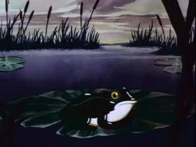 “Here we show you a close-up of a frog croaking…”