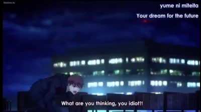 The exaggerated swagger of a Rin Tohsaka