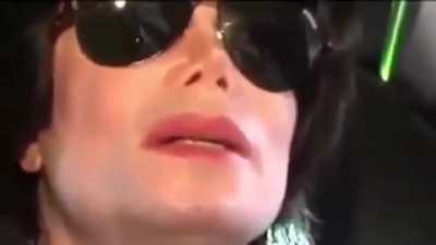 Michael Jackson commenting on an impressive set of titties from the window of his limousine