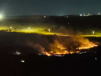 Israeli settlers burn Palestinian homes and farmland in the village of Susya, occupied West Bank.
