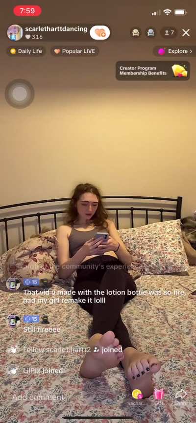 College girl live rn soles and toes in sexy workout clothes scarletharttdancing 