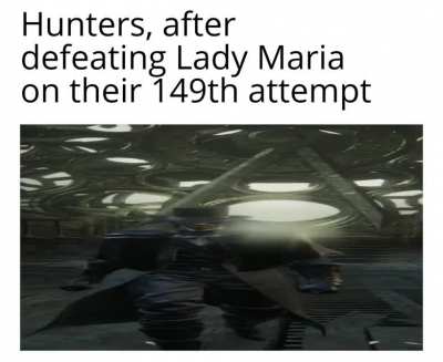 How it feels defeating a boss after multiple failed attempts: