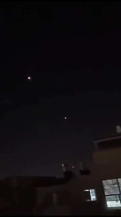 Iron dome intercepting Hamas rockets headed to Tel-Aviv area, 5 minutes ago