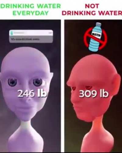 It's time to drink water