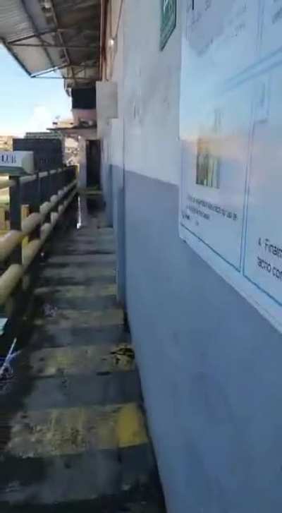 Thousand of liters of beer spilled after earthquake in Ecuador.
