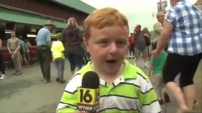 Apparently I Would Love To See This Kid As An Onsite Reporter One Day.